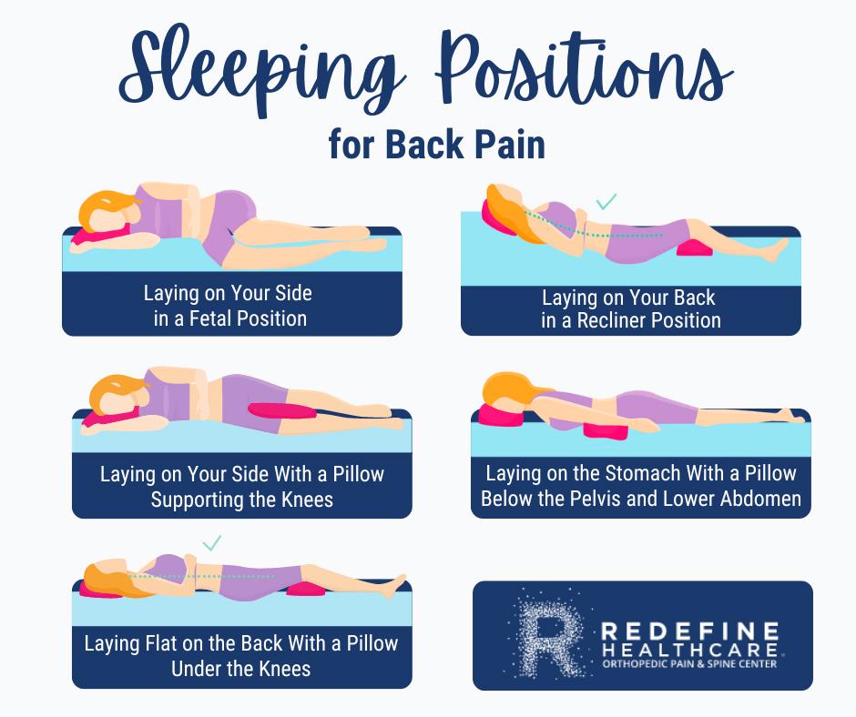 positions to alleviate back pain